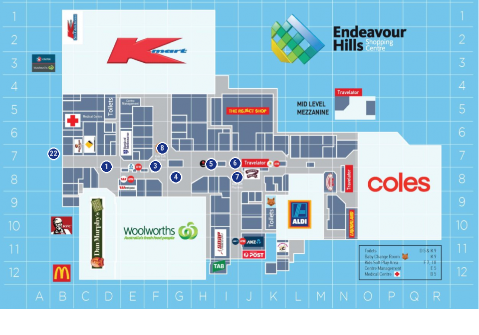 Endeavour Hills Shopping Centre Endeavour Hills Shopping Centre Floor Plan