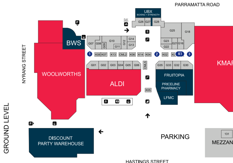 Lidcombe Shopping Centre Ground Floor