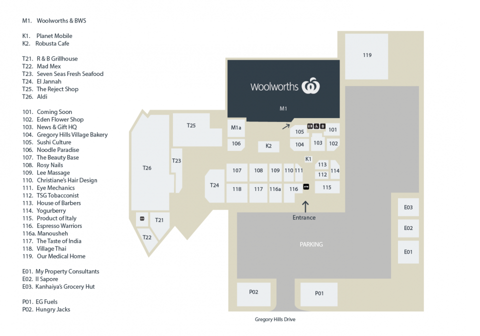 HomeCo Gregory Hills Town Centre Floor 1